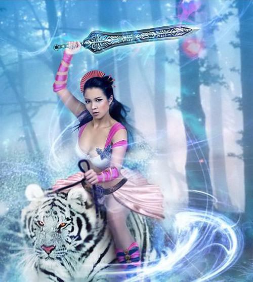 Những tạo hình hết sức gợi cảm của cô trong game.